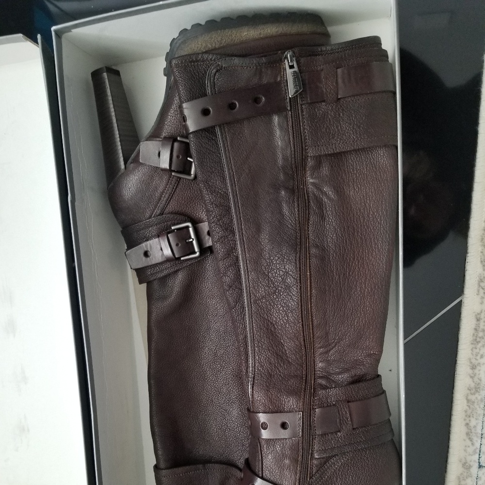 Italian Leather boots 4.5inch heel